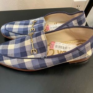 Plaid Blue Flats